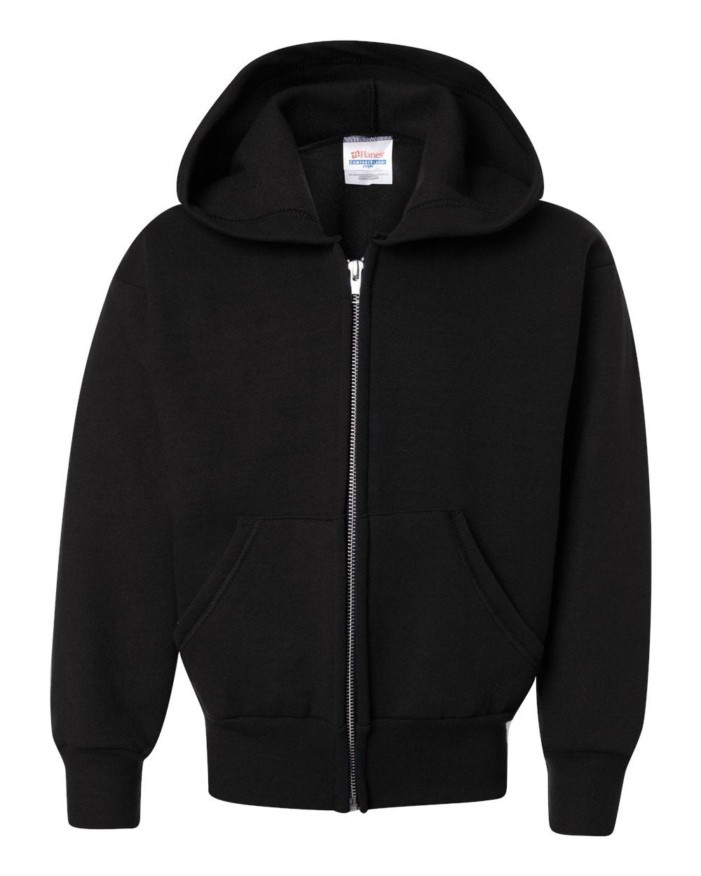 Hanes Boys' EcoSmart Full Zip Hooded Jacket, Navy, Large