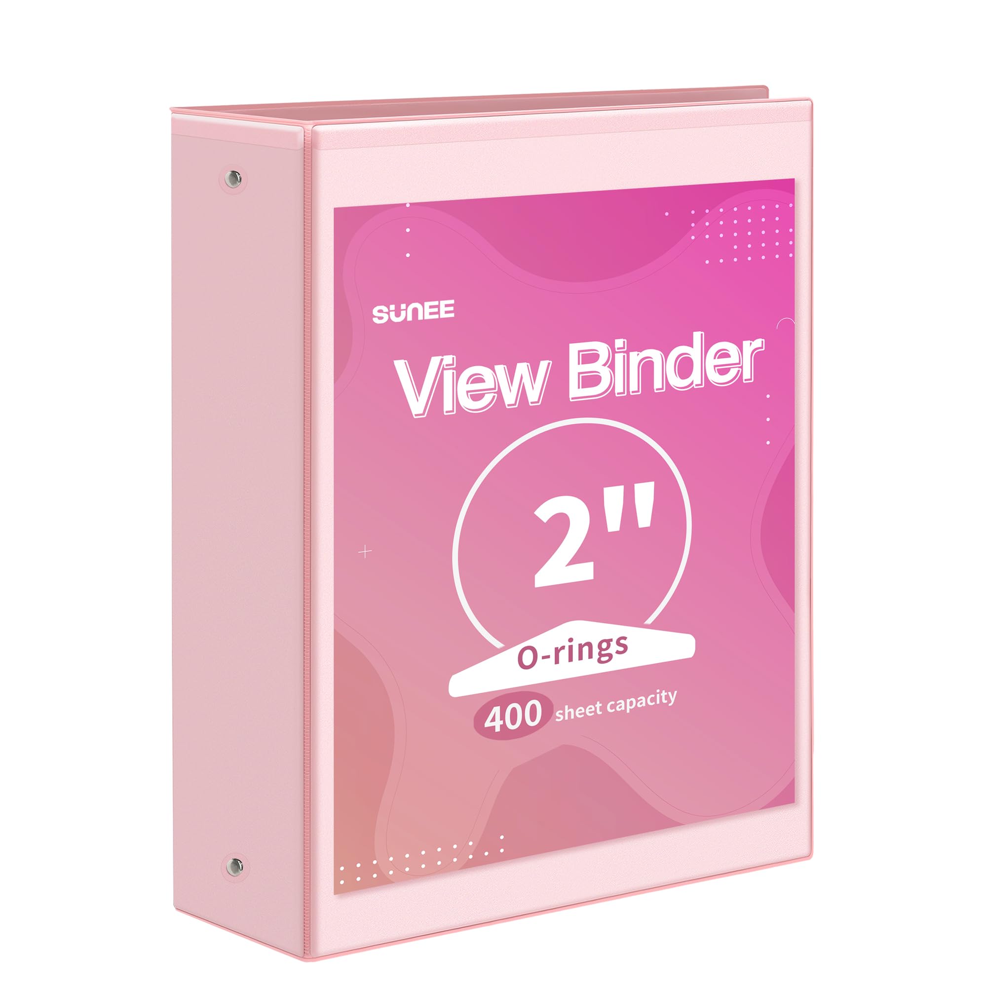SUNEE 3 Ring Binder 1 Inch 1 Pack, Clear View Binder Three Ring PVC-Free (Fit 8.5x11 Inches) for School or Office Supplies, White