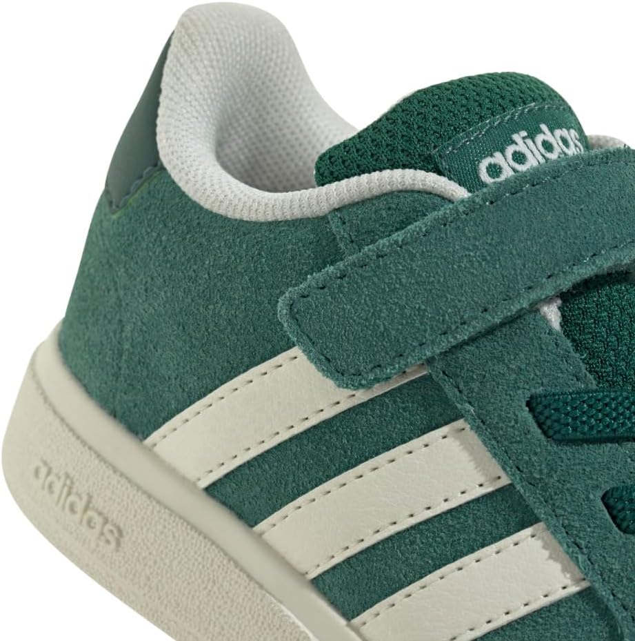 adidas Baby-Boy's Grand Court 2.0 Elastic Lace & Strap Sneaker