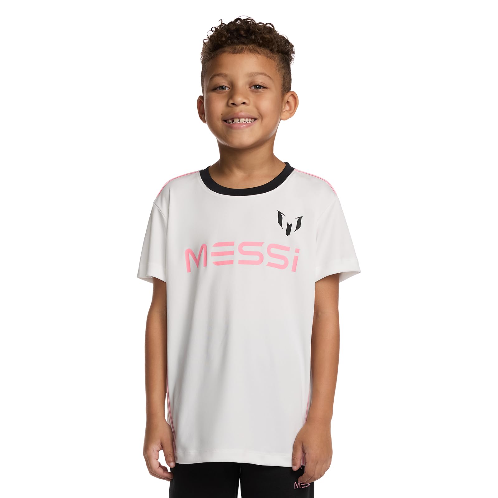 Boys' Lifestyle Short Sleeve Top, Standard Shirt with Logo, Comfortable Fit