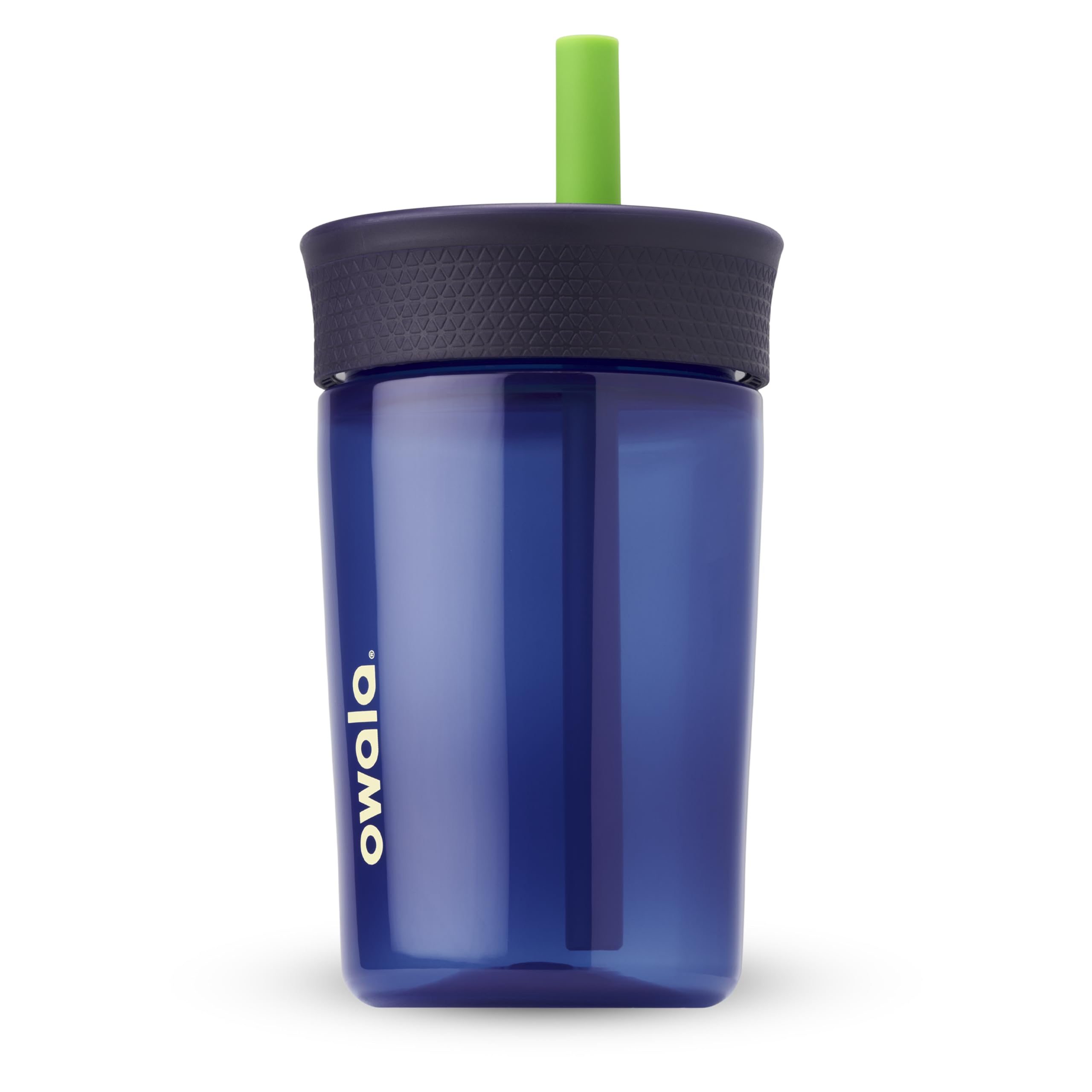 Owala Kids BPA-Free Plastic Tumbler with Spill Resistant Flexible Straw, Easy to Clean, Kids Water Bottle, Great for Travel, Dishwasher Safe, 15 Oz, Orange and Peach (Watermelon)