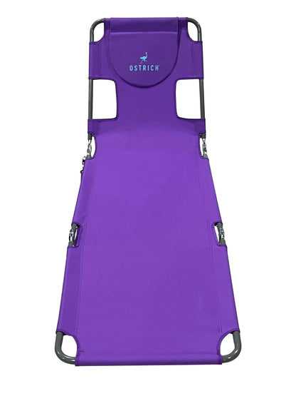 Ostrich Folding Beach Lounge Chair, Reclining Outdoor Chaise Lounger, Teal