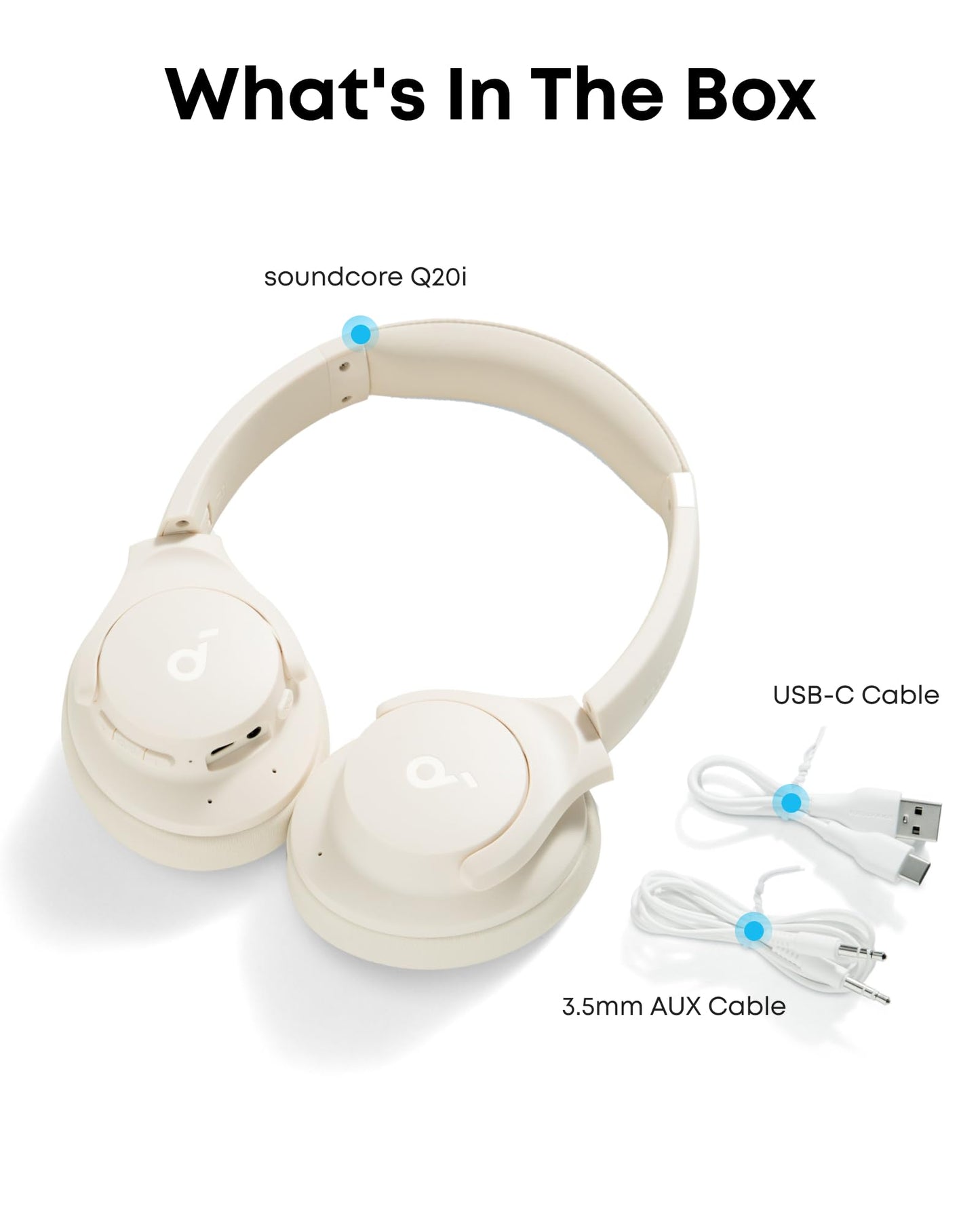 Soundcore by Anker Q20i Hybrid Active Noise Cancelling Headphones, Wireless Over-Ear Bluetooth, 40H Long ANC Playtime, Hi-Res Audio, Big Bass, Customize via an App, Transparency Mode (Pink)