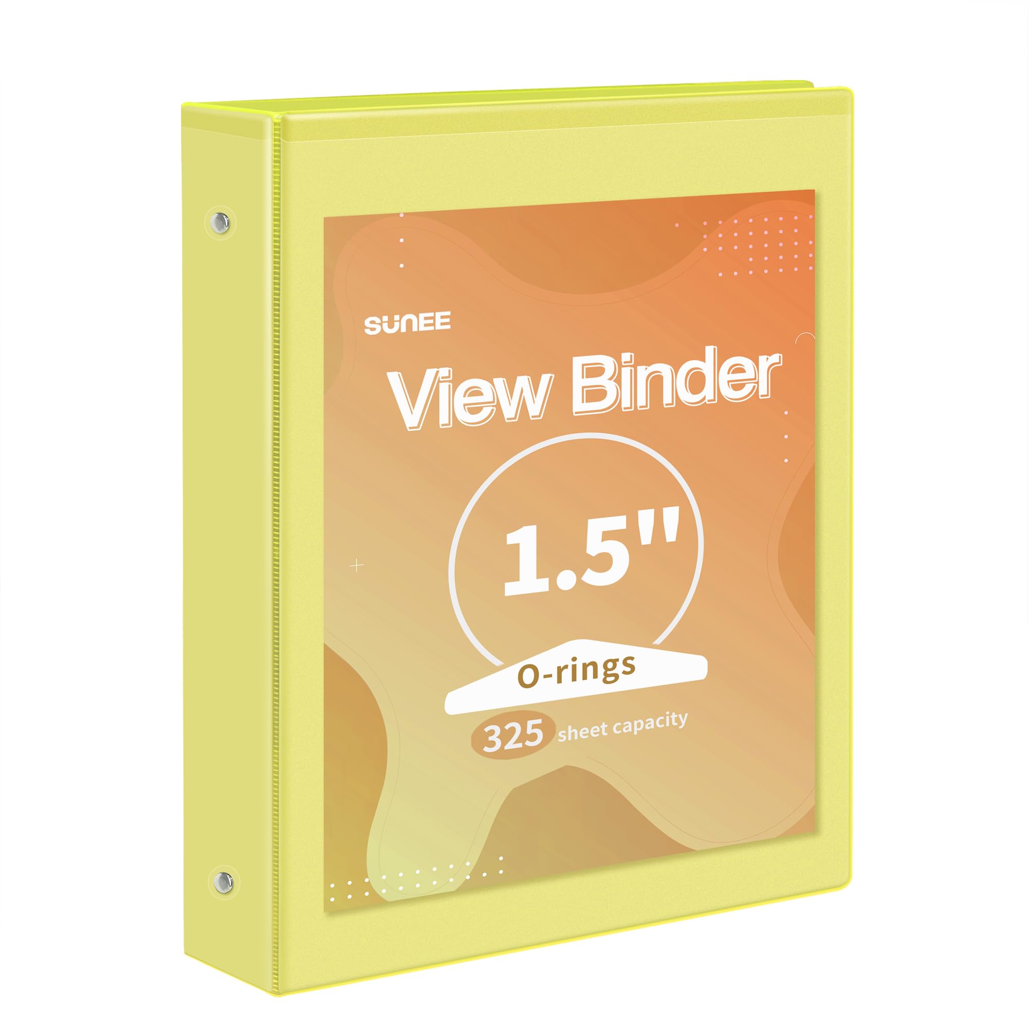 SUNEE 3 Ring Binder 1 Inch 1 Pack, Clear View Binder Three Ring PVC-Free (Fit 8.5x11 Inches) for School or Office Supplies, White