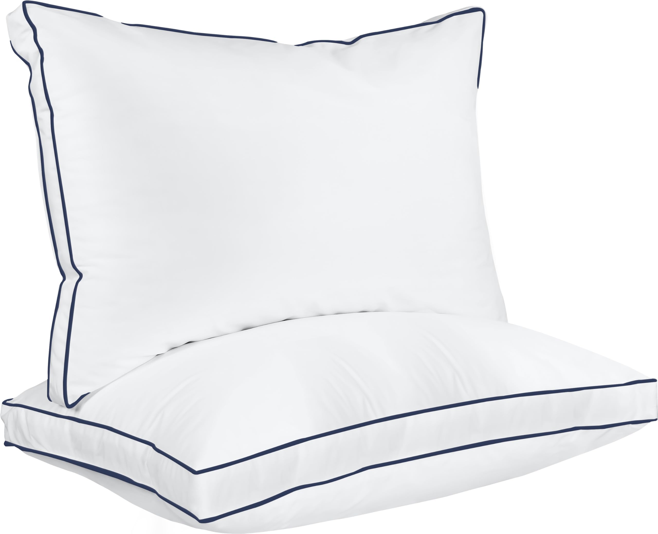 Utopia Bedding Bed Pillows for Sleeping Queen Size (White), Set of 2, Cooling Hotel Quality, Gusseted Pillow for Back, Stomach or Side Sleepers