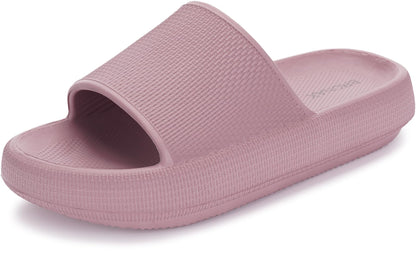 BRONAX Pillow Slippers for Women and Men | House Slides Shower Sandals | Cushioned Thick Sole