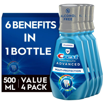 Crest Pro-Health Advanced Mouthwash, Alcohol Free, Extra Whitening, Energizing Mint Flavor, 946 mL (32 fl oz)