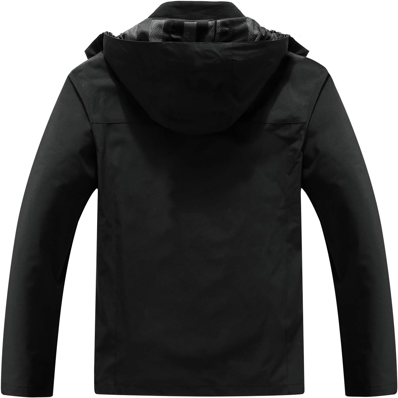 OTU Men's Lightweight Waterproof Hooded Rain Jacket Outdoor Raincoat Shell Jacket for Hiking Travel