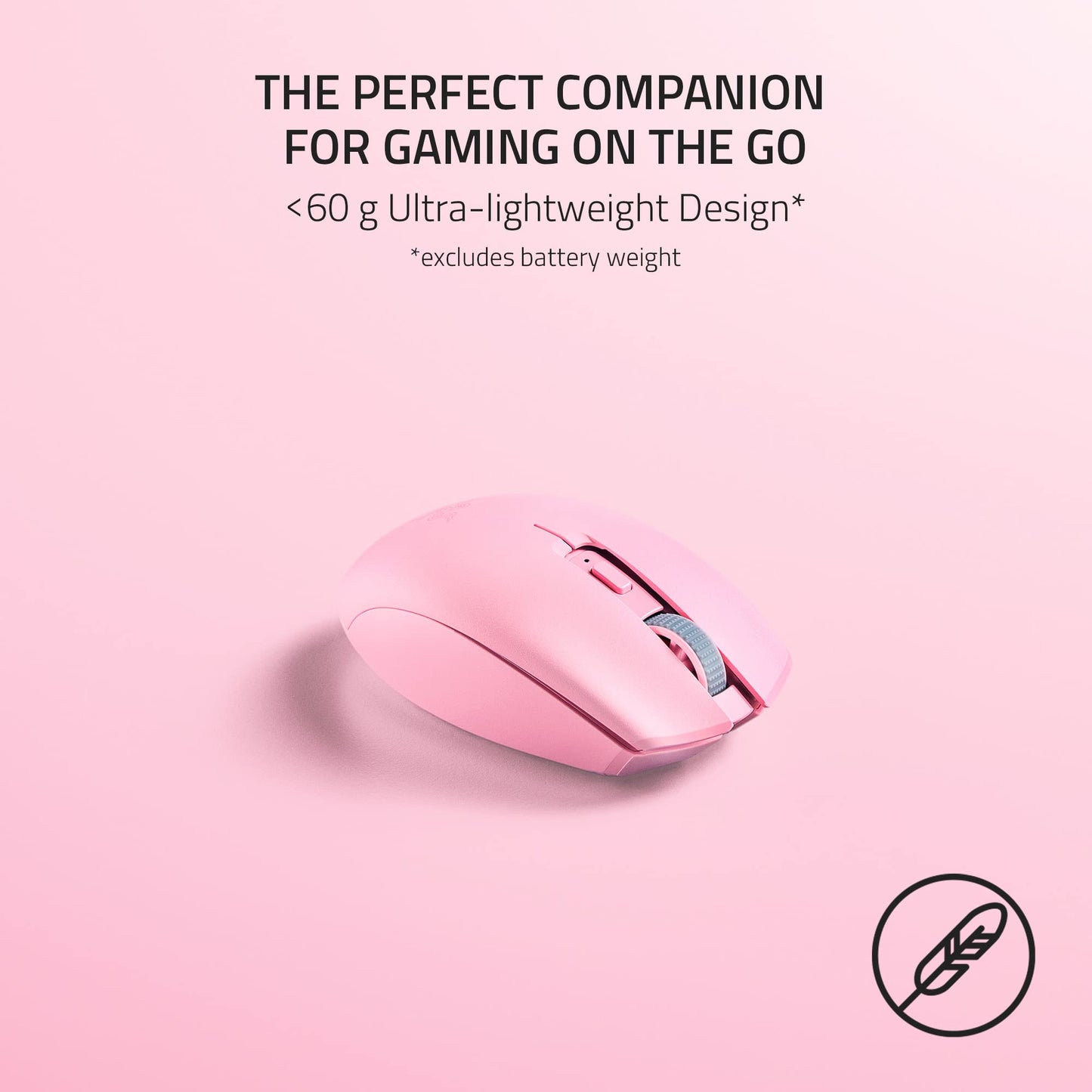 Razer Orochi V2 Mobile Wireless Gaming Mouse: Ultra Lightweight - 2 Wireless Modes - Up to 950 Hr Battery Life - Mechanical Mouse Switches - 5G Advanced 18K DPI Optical Sensor - Quartz Pink