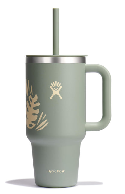 Hydro Flask 32 Oz Travel Tumbler with Handle, Lid and Straw - Insulated Stainless Steel in Holiday Punch
