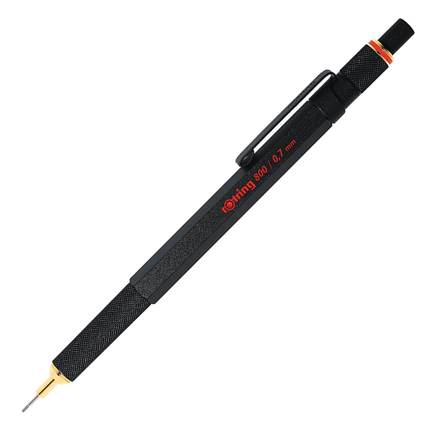 rOtring 800 Retractable Metal Mechanical Pencil, 0.5mm, Black Barrel, Perfect for Drafting, Engineering, Architecture Professionals