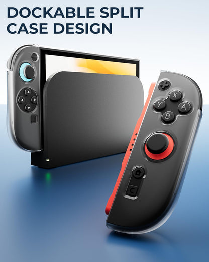 Switch 2 Pro Controllers Accessories Bundle for Nintendo 17-in-1: Carrying Case, Screen Protector, Thumb Grip for Joycon, Dockable Console Protective Cover Shell, Steering Wheel, 2025 Switch2 Game Kit