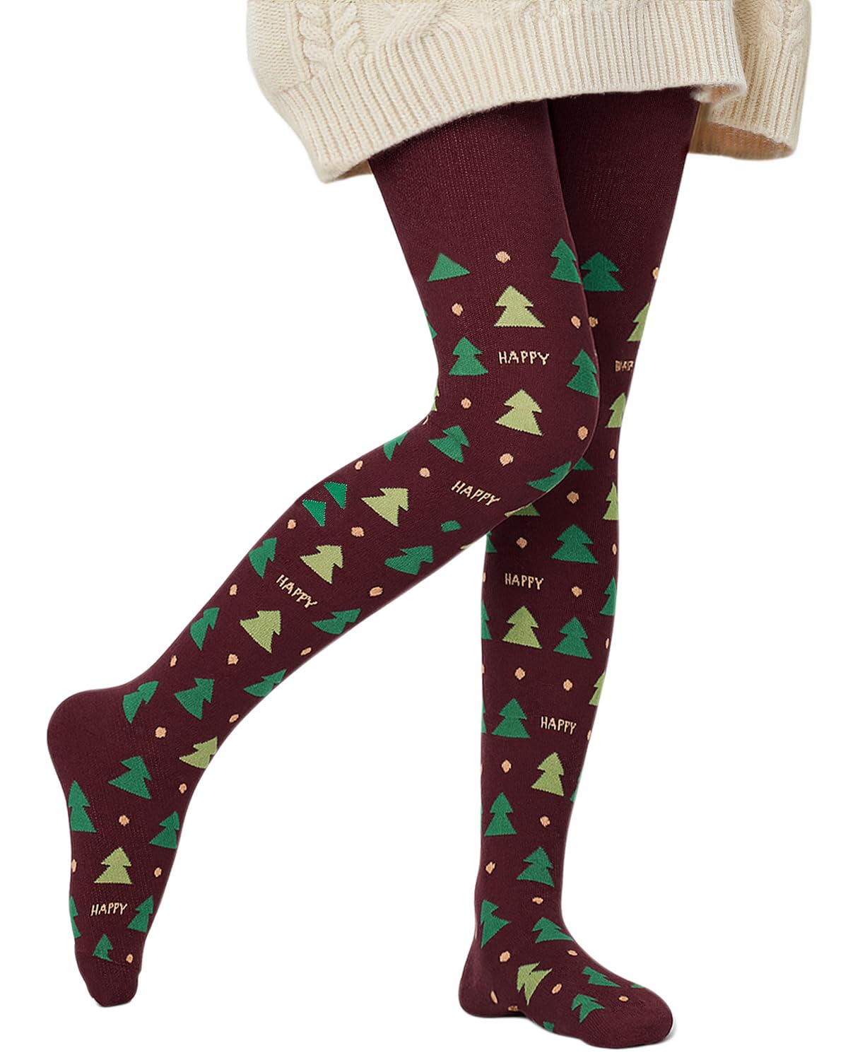 Century Star Girls Christmas Tights - Ultra Soft & Warm Leggings, Toddler Stockings, Party Outfit