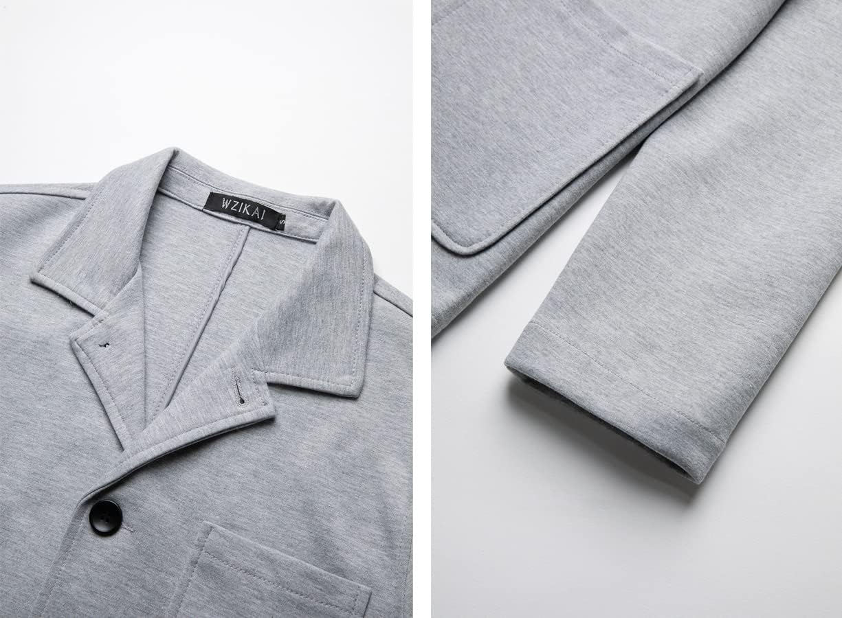 WZIKAI Men's Casual Sport Coat Jacket Regular Fit Lightweight Suit Jacket for Men