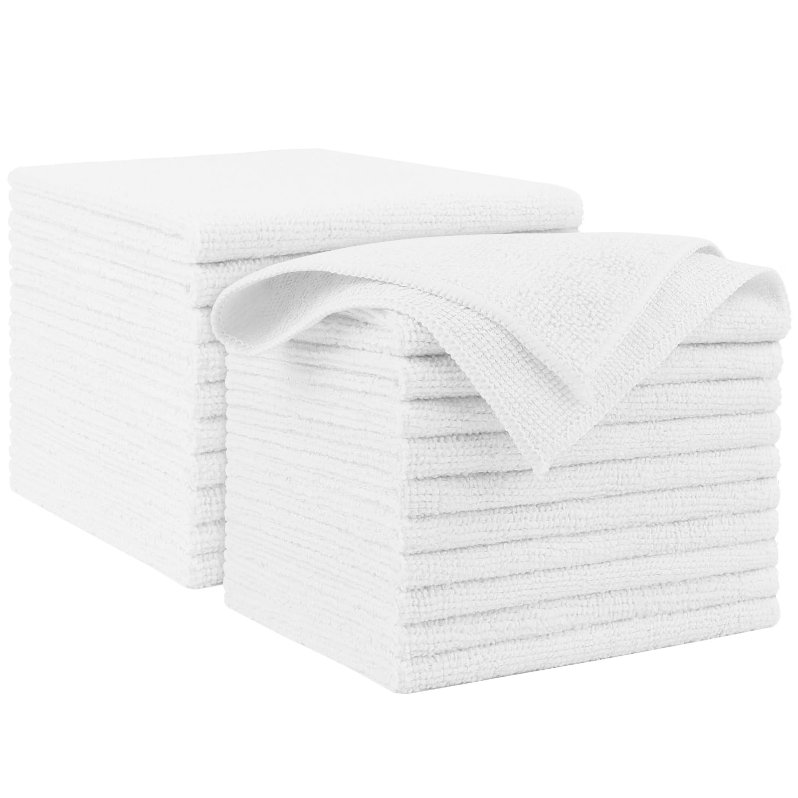 AIDEA Microfiber Cleaning Cloth, 50PK, Microfiber Towels for Cars, Premium Wash Cloths, Dusting Cloth Cleaning Rags, Absorbent Towels for SUVs, House, Kitchen, Window, Cleaning Supplies12×12"