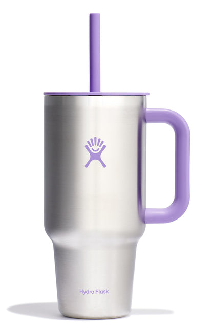 Hydro Flask 32 Oz Travel Tumbler with Handle, Lid and Straw - Insulated Stainless Steel in Holiday Punch