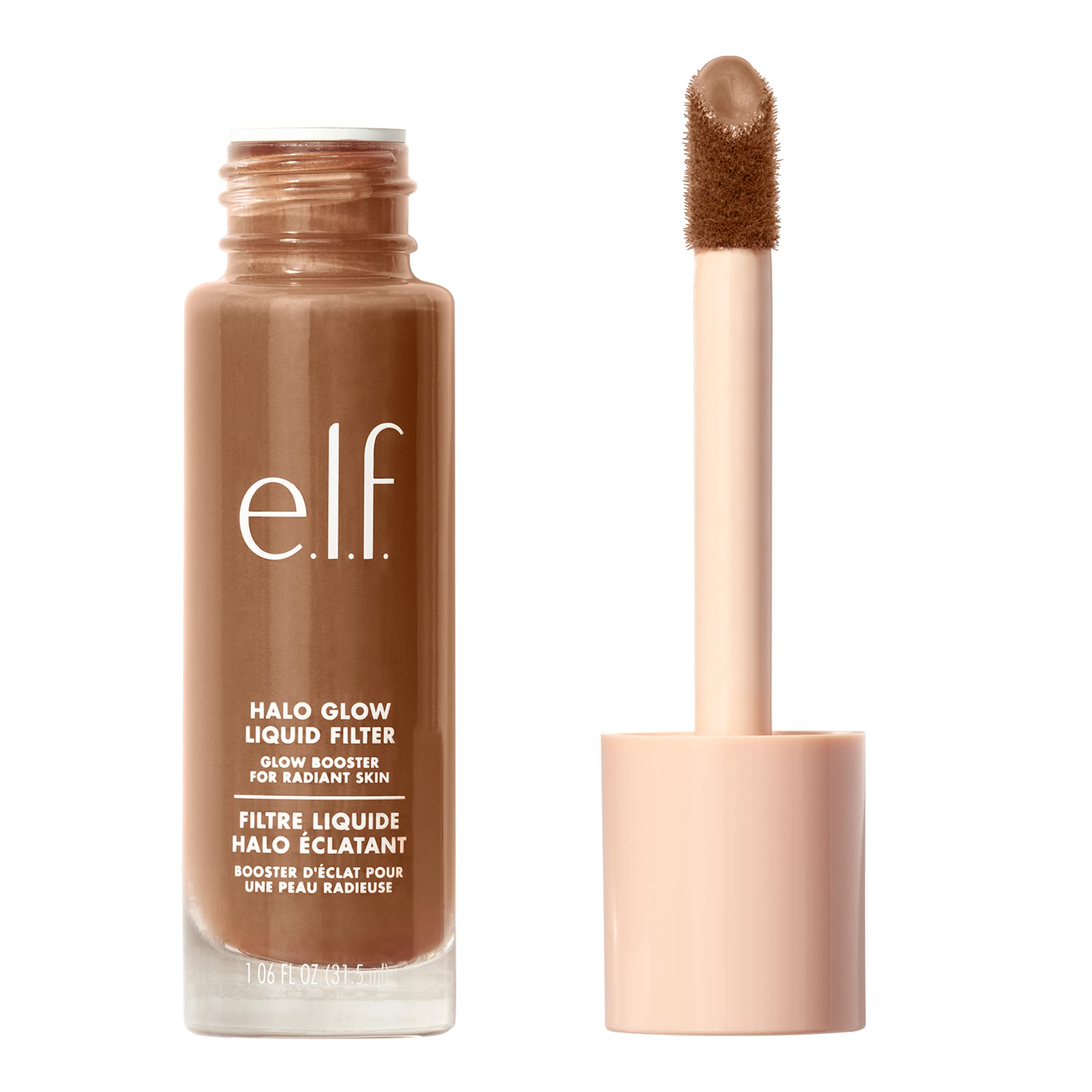 e.l.f. Halo Glow Liquid Filter, Complexion Booster For A Glowing, Soft-Focus Look, Infused With Hyaluronic Acid, Vegan & Cruelty-Free, 4 Medium