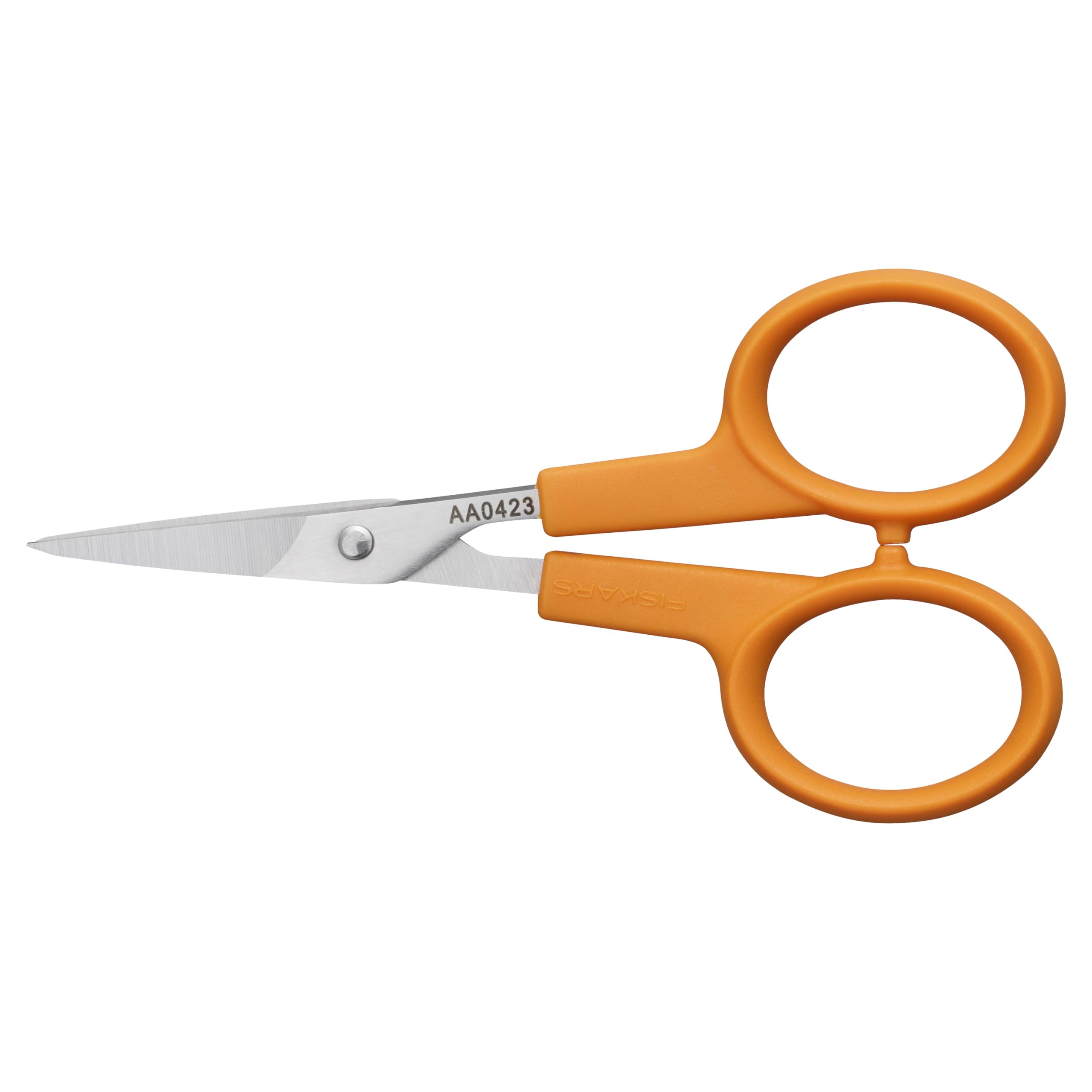 Fiskars 98087097J Curved Craft Scissors, 4 Inch, steel and orange
