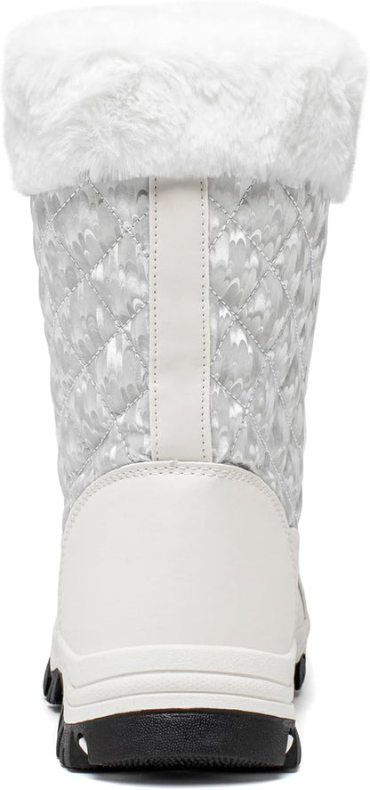 HOBIBEAR Women's Winter Snow Boots Waterproof Lightweight Warm Faux Fur Lined Mid-Calf Booties