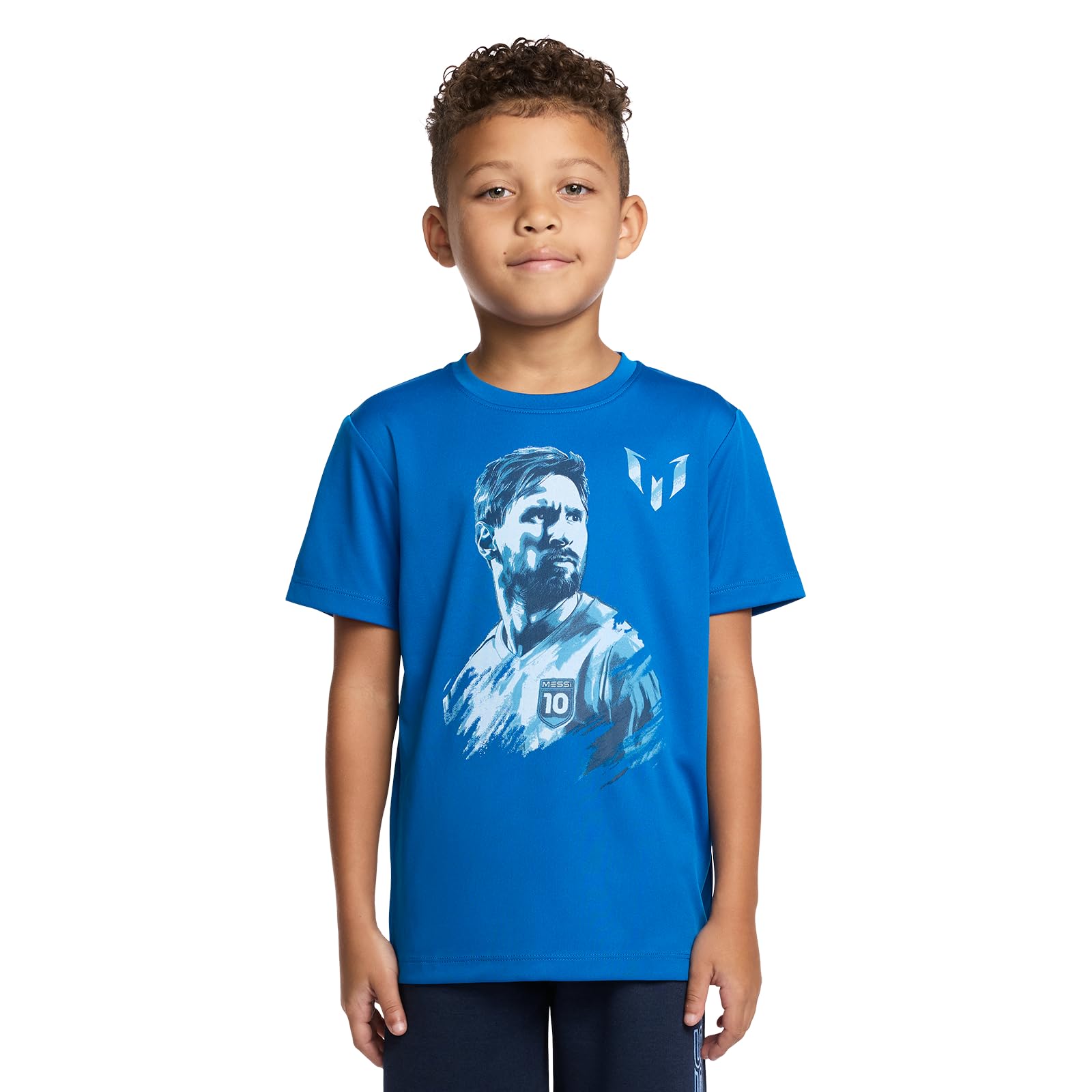 Boys' Lifestyle Short Sleeve Top, Standard Shirt with Logo, Comfortable Fit