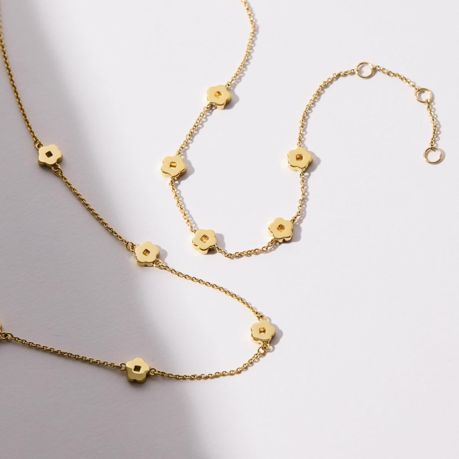 Ana Luisa Jewelry Gold Plated Chain Necklaces for Women - Assorted 14K Gold Plated Styles, Hypoallergenic Jewelry - Dainty Layering Trendy Styles with Herringbone & Paperclip Designs - Gifts for Women