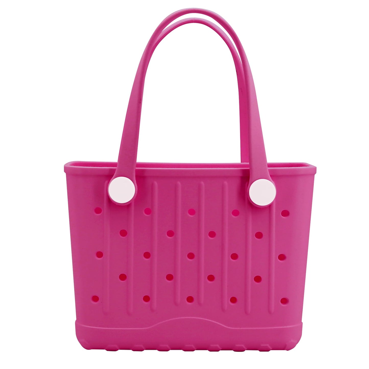 Rubber Tote Bag Small Beach Bag Waterproof Travel Bags Washable Tote Portable Open Handbag for Sports Beach Boat Outdoor