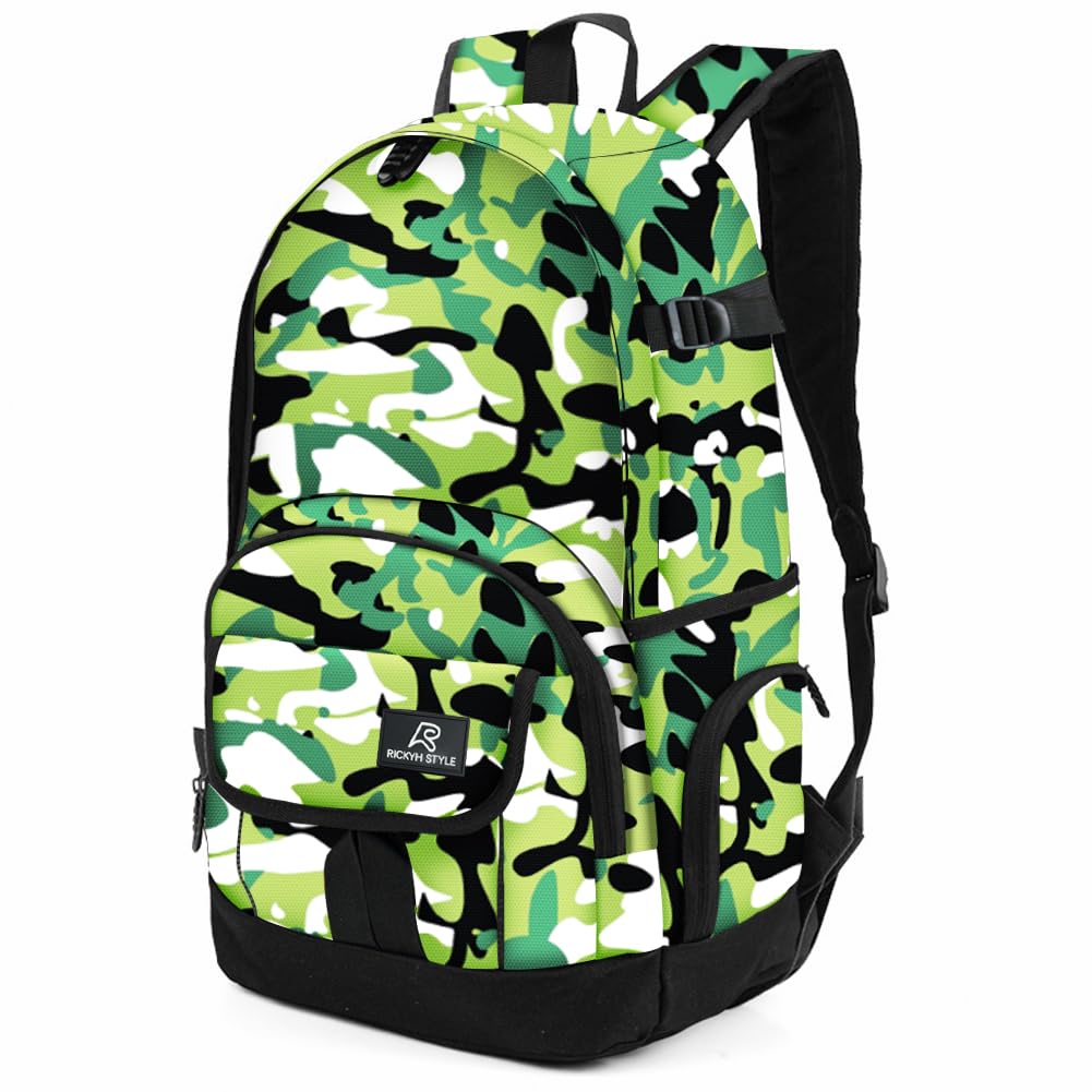 rickyh style School Backpack Travel Bag for Men & Women Lightweight College Back Pack with Laptop Compartmen