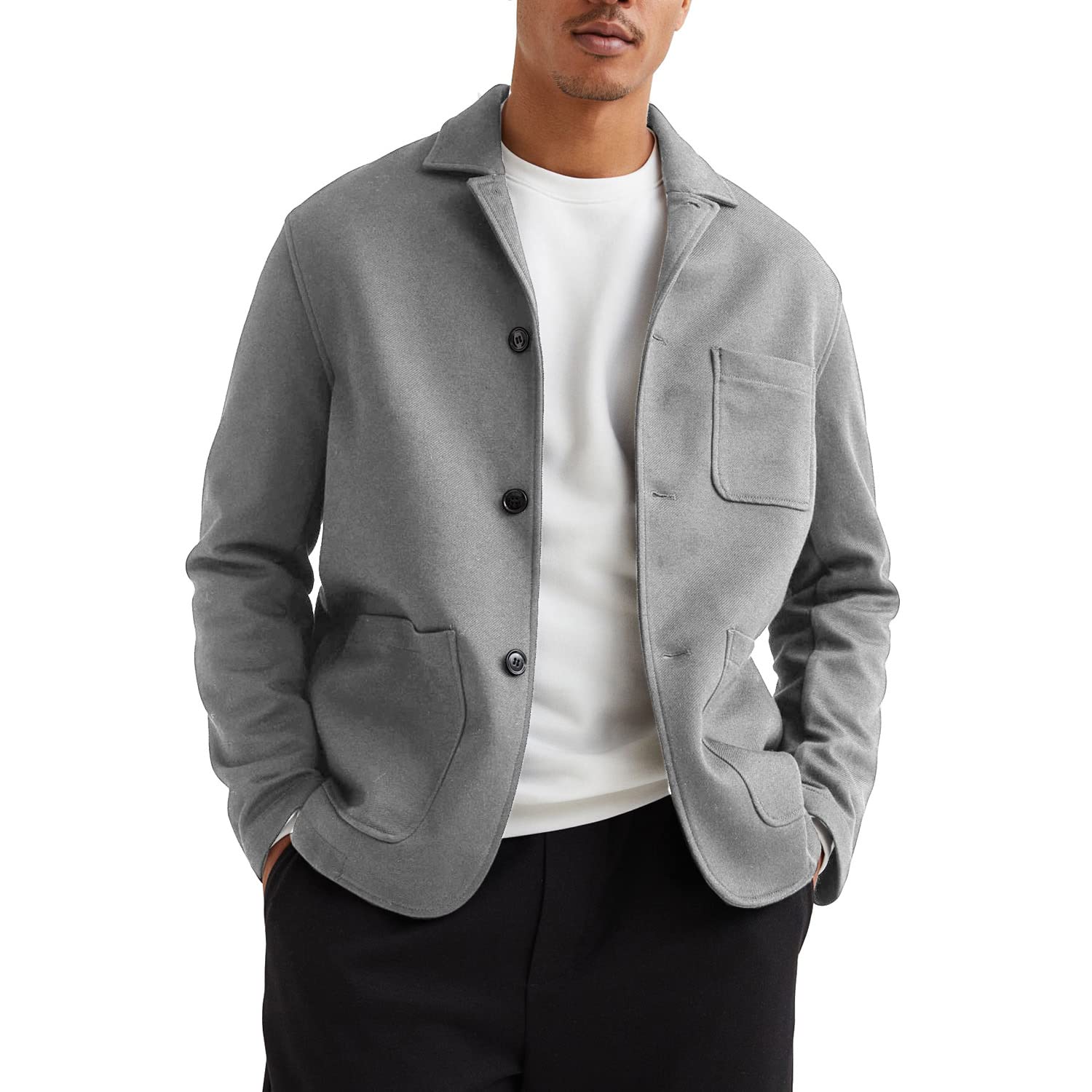 WZIKAI Men's Casual Sport Coat Jacket Regular Fit Lightweight Suit Jacket for Men