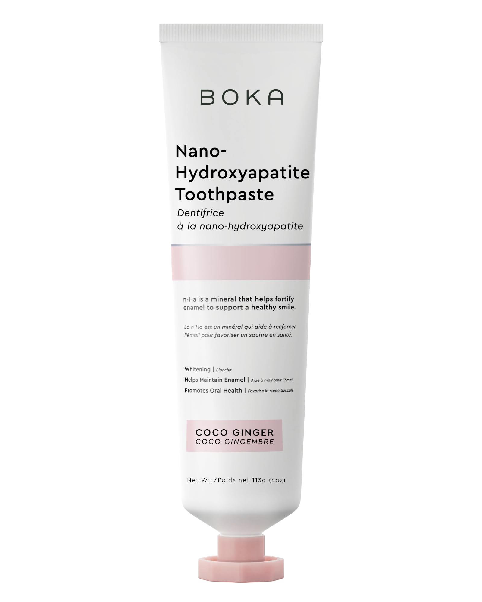 Boka Fluoride Free Toothpaste Nano Hydroxyapatite, Helps Remineralize, Appropriate for Sensitive Teeth, Whitening - for Adult, Kids Oral Care - Ela Mint Flavor, 4 Fl Oz 1Pk US Manufactured