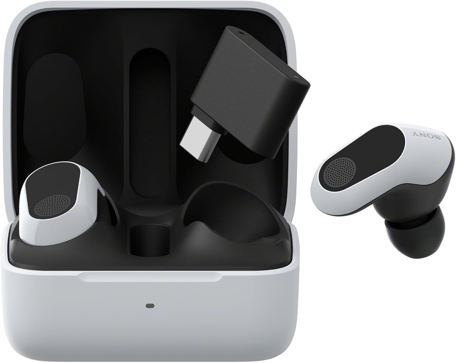 Sony INZONE Buds Wireless Gaming Earbuds, Perfect for PlayStation® 5, for PC/PS5/Switch/Mobile, 48Hr Battery with Case, Noise Canceling, 360 Spatial Sound, 2.4GHz USB-C Dongle, WF-G700N White