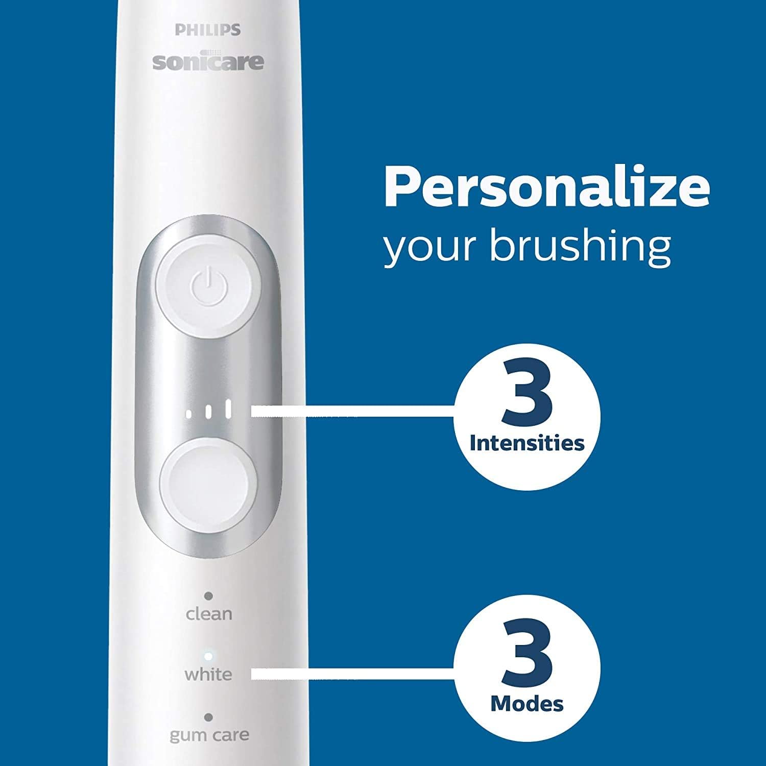 Philips Sonicare ProtectiveClean 6100 Rechargeable Electric Toothbrush, with Pressure Sensor, 3 Cleaning Modes, SmarTimer and QuadPacer, 14-Day Battery Life, Travel Case, Deep Purple, Model HX6471/03