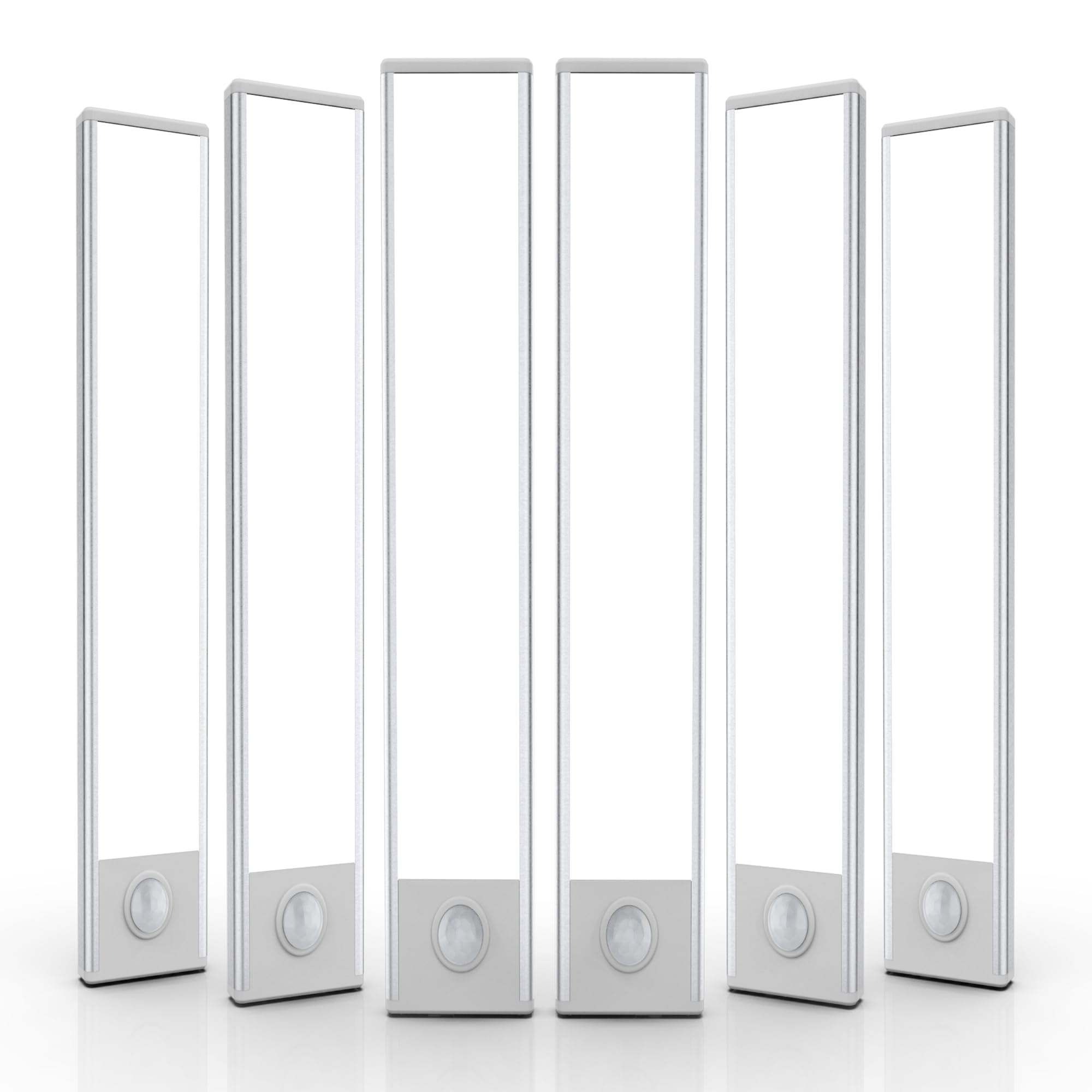 6 Pack Under Cabinet Lights Wireless, 32 LED Motion Sensor Light Indoor Rechargeable Magnetic Closet Lights Battery Operated, Under Counter Lights for Kitchen, Wardrobe, Hallway, Stairs