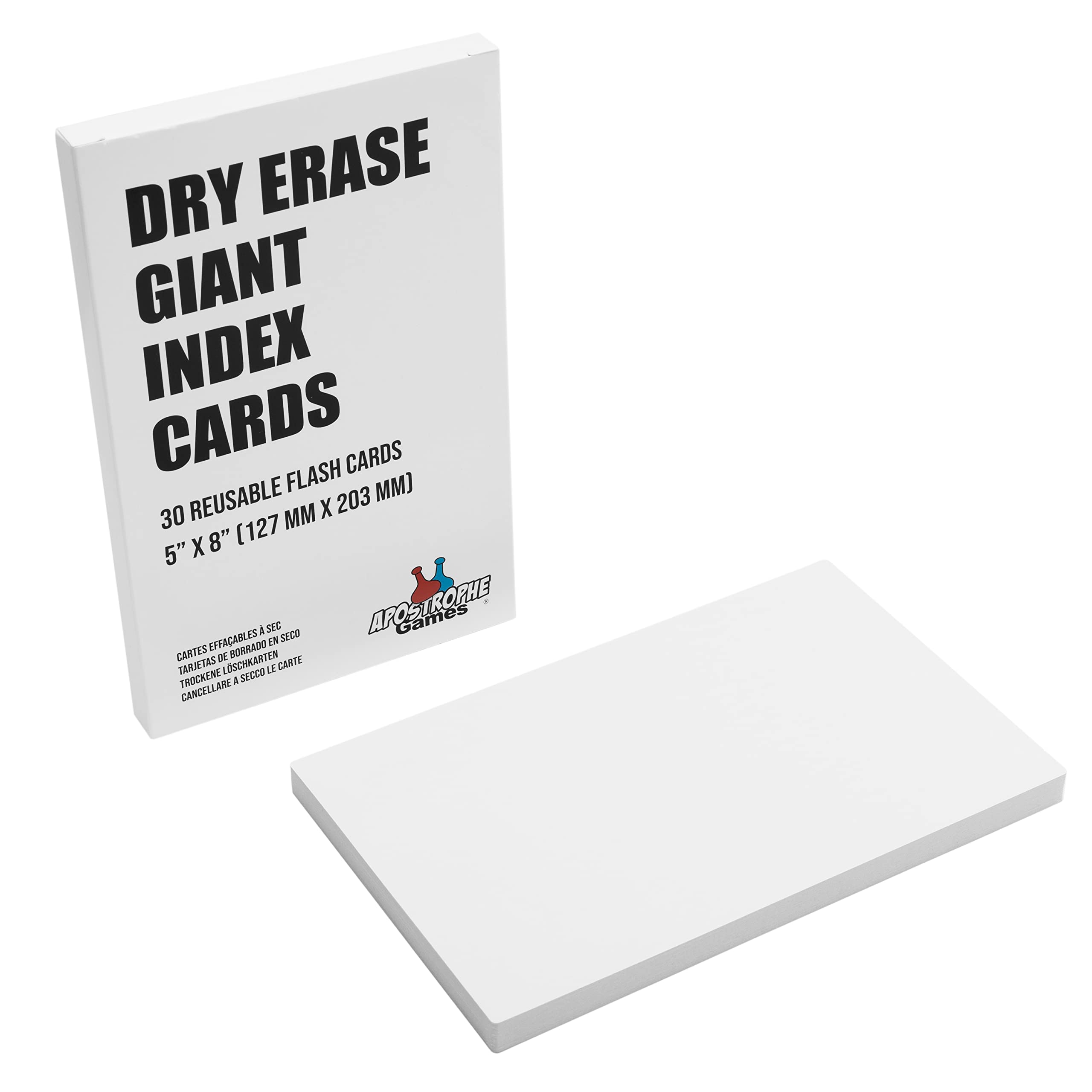 Dry Erase Index Cards – 45pcs Laminated 3x5" Cards Blank w/Box – Reusable Dry Erase Note Cards for School, Work, Housework, To Do Lists – Practical Index Card Sheets – 3 x 5-inch