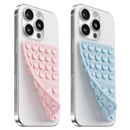 Klearlook Silicone Suction Cup Phone Case Mount Double Sided, Sticky Phone Grip with Higher Suction Power for Cell Phone, Hands-Free Phone Accessories Holder for Selfies and Videos, Transparent