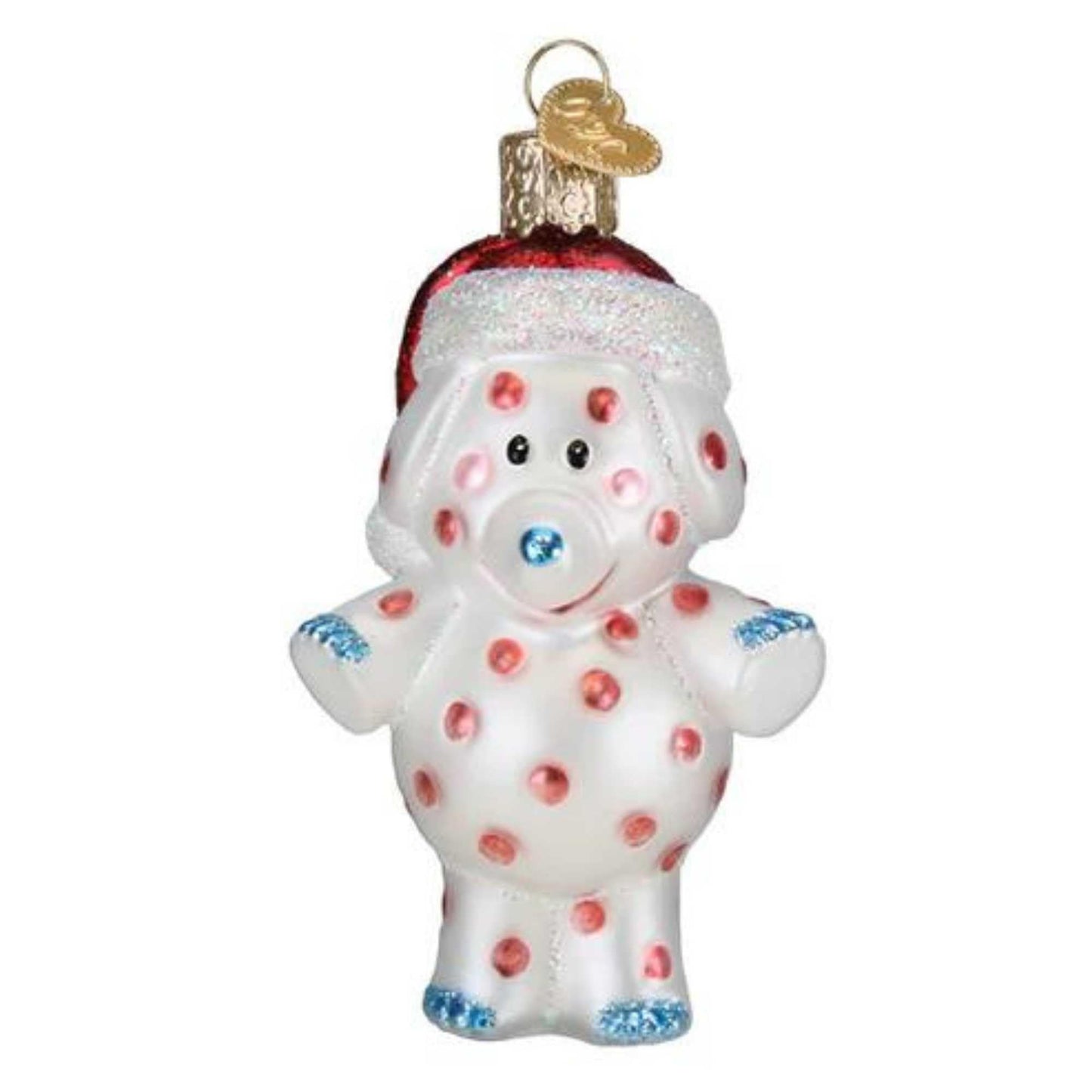 Old World Christmas Bumble (Rudolph The Red-Nosed Reindeer) Glass Blown Ornament for Christmas Tree, Handcrafted Holiday Decoration, Rudolph Collection