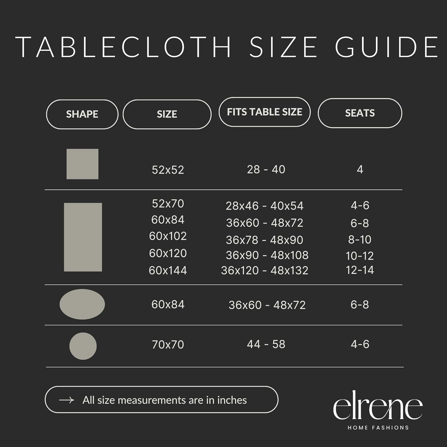 Elrene Home Fashions Holiday Tree Trimmings Wrinkle Resistant Fabric Christmas Tablecloth, 60"X84", Oval