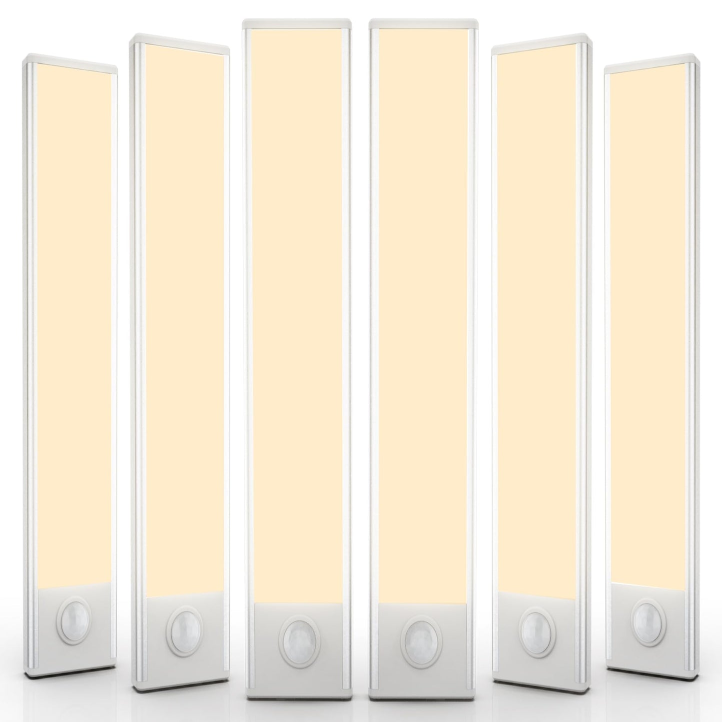 6 Pack Under Cabinet Lights Wireless, 32 LED Motion Sensor Light Indoor Rechargeable Magnetic Closet Lights Battery Operated, Under Counter Lights for Kitchen, Wardrobe, Hallway, Stairs