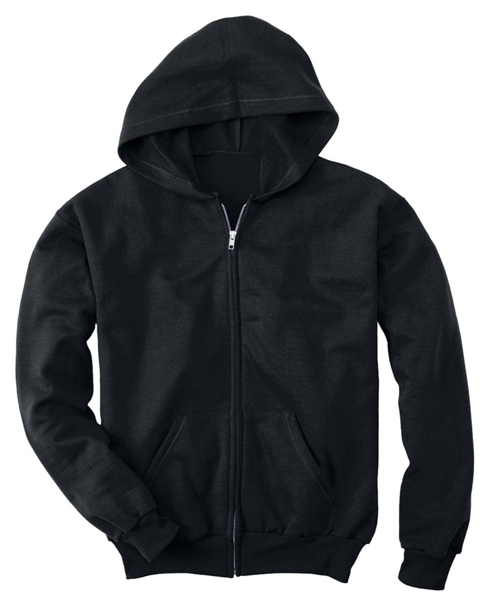 Hanes Boys' EcoSmart Full Zip Hooded Jacket, Navy, Large