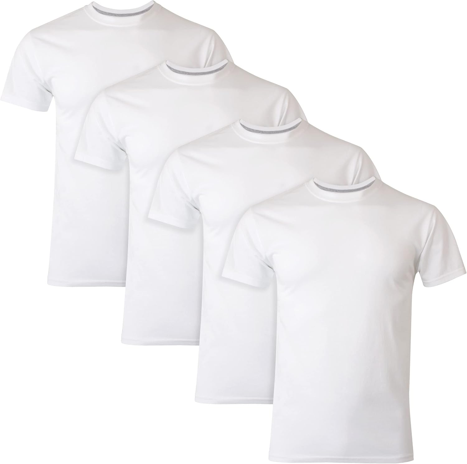 Hanes Men's Fresh Iq Slim Fit Crew Undershirt, 4-pack