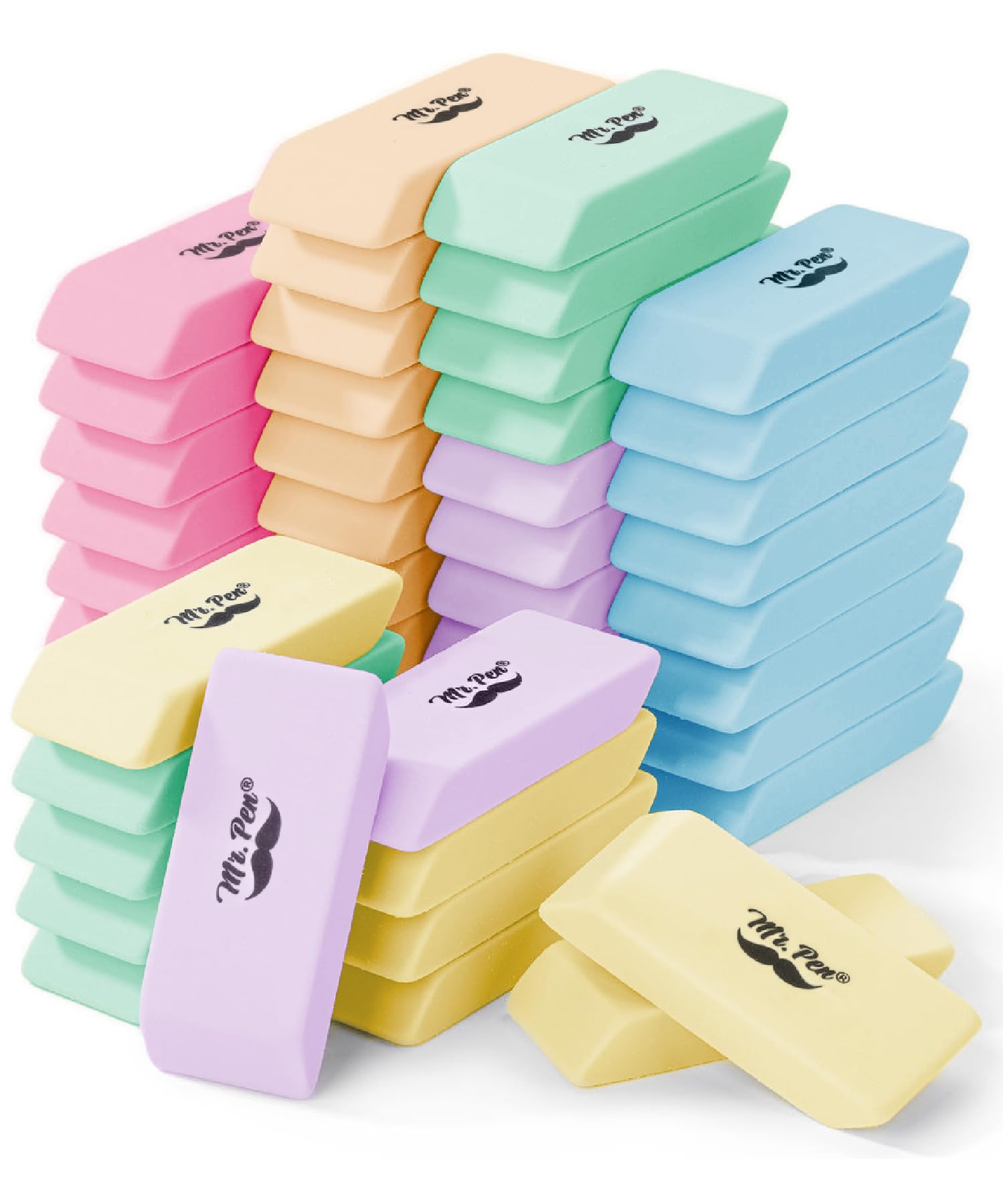 Mr. Pen- Pink Pencil Erasers, 48 Pack, Pink Erasers, Eraser, Erasers for Drawing Eraser Pencil, Pencil Erasers, Back to School Supplies