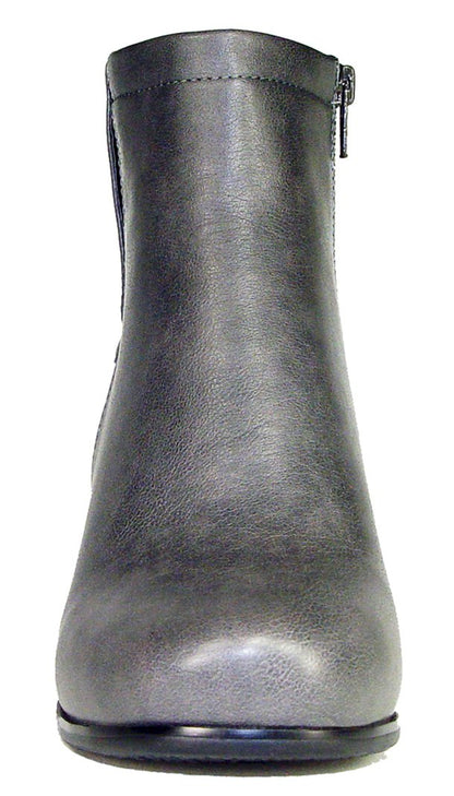 Llynda More Women's 'More Light' Faux Leather Comfortable Mid Heel Ankle Boot