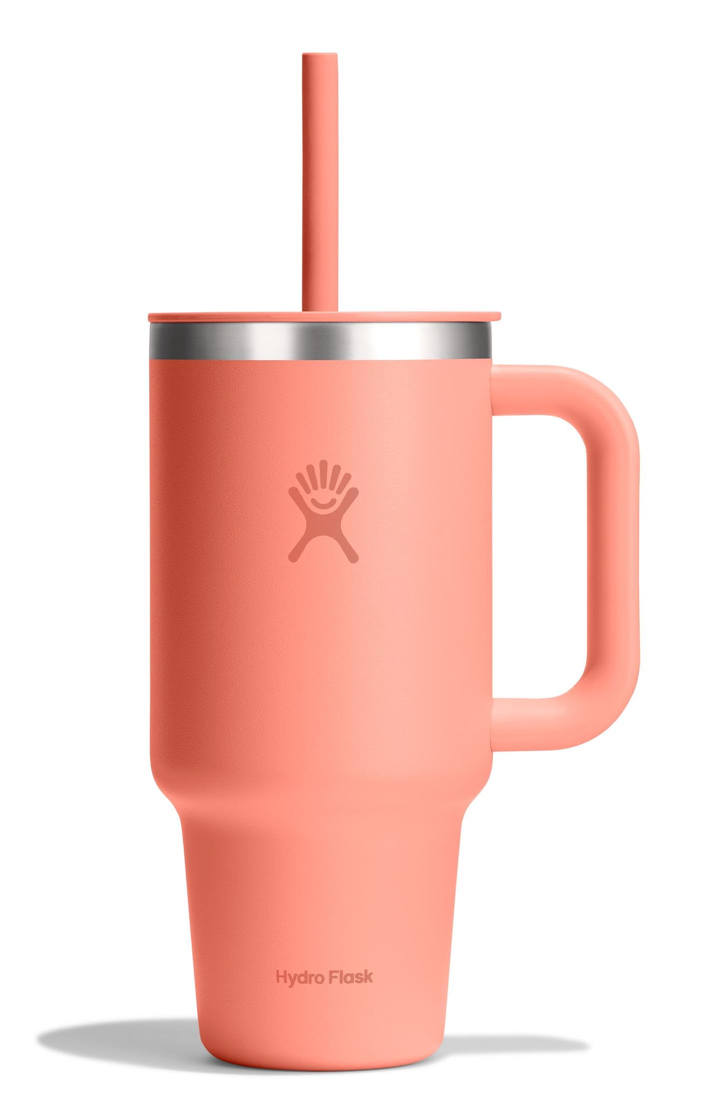 Hydro Flask 32 Oz Travel Tumbler with Handle, Lid and Straw - Insulated Stainless Steel in Holiday Punch