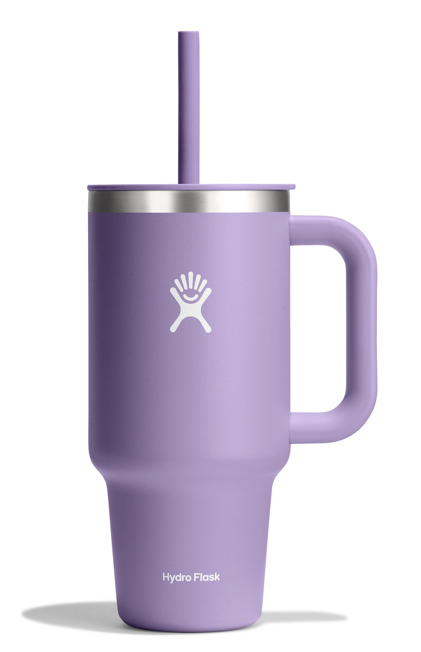 Hydro Flask 32 Oz Travel Tumbler with Handle, Lid and Straw - Insulated Stainless Steel in Holiday Punch