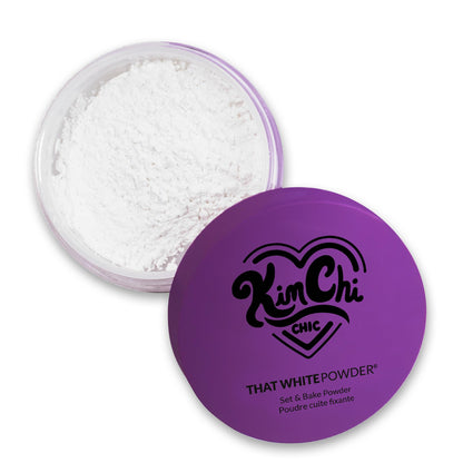 Kimchi Chic Beauty Puff Puff Pass Set and Bake Setting Powder for Makeup, Extra Fluffy Loose Face Powder Poof, Soft Natural Face Makeup for Uneven Skin Tone, 02 Banana