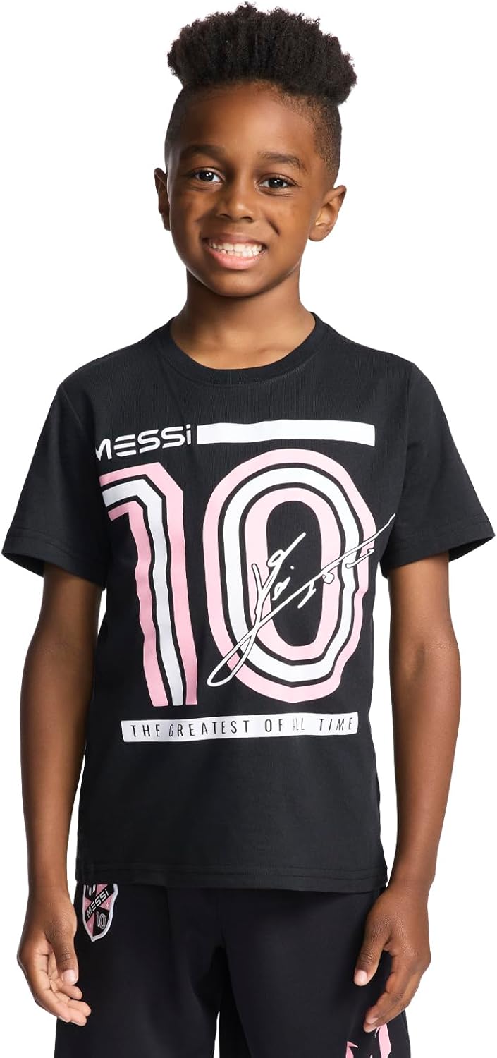 Boys' Lifestyle Short Sleeve T-Shirt, Slim-fit Graphic Tee, Cotton Blend Fabric