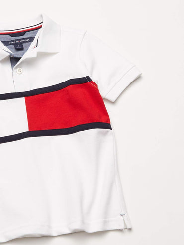 Tommy Hilfiger Boys' Short Sleeve Fashion Polo Shirt, Button Closure, Soft & Comfortable