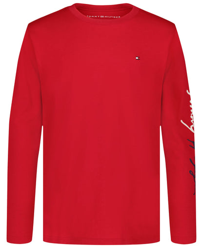 Tommy Hilfiger Boys' Long Sleeve Crew Neck T-Shirt