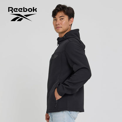 Reebok Waterproof Soft Shell Rain Jacket Men - Rain Coat, Softshell Windbreaker with Hood