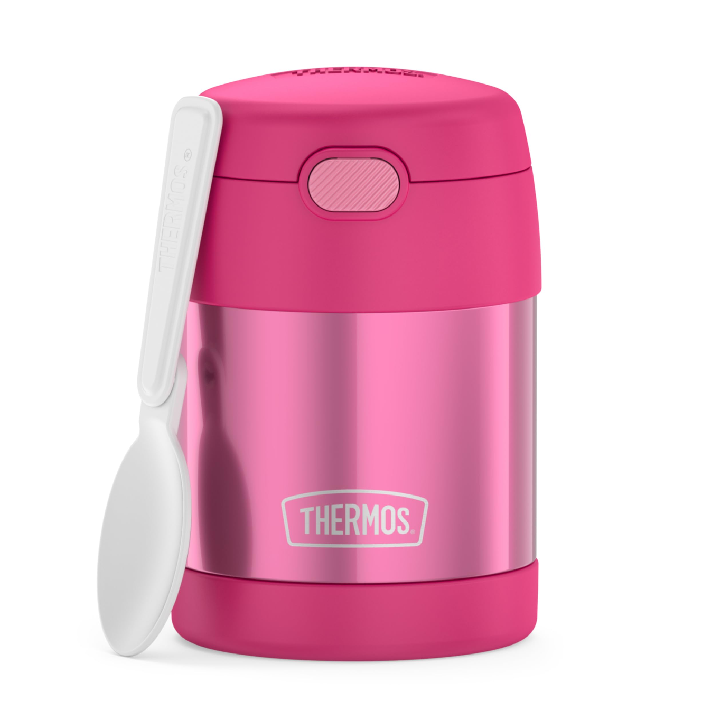 THERMOS FUNTAINER Insulated Food Jar – 10 Ounce – Kid Friendly Food Jar with Foldable Spoon, Minecraft