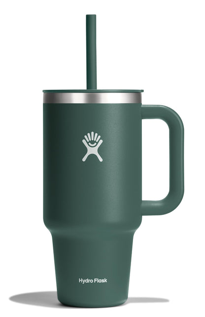 Hydro Flask 32 Oz Travel Tumbler with Handle, Lid and Straw - Insulated Stainless Steel in Holiday Punch